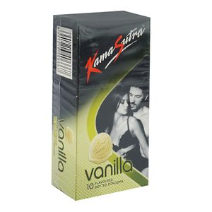 Kamasutra Vanilla Flavoured Dotted Condoms 10's Pack